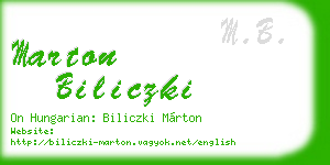marton biliczki business card